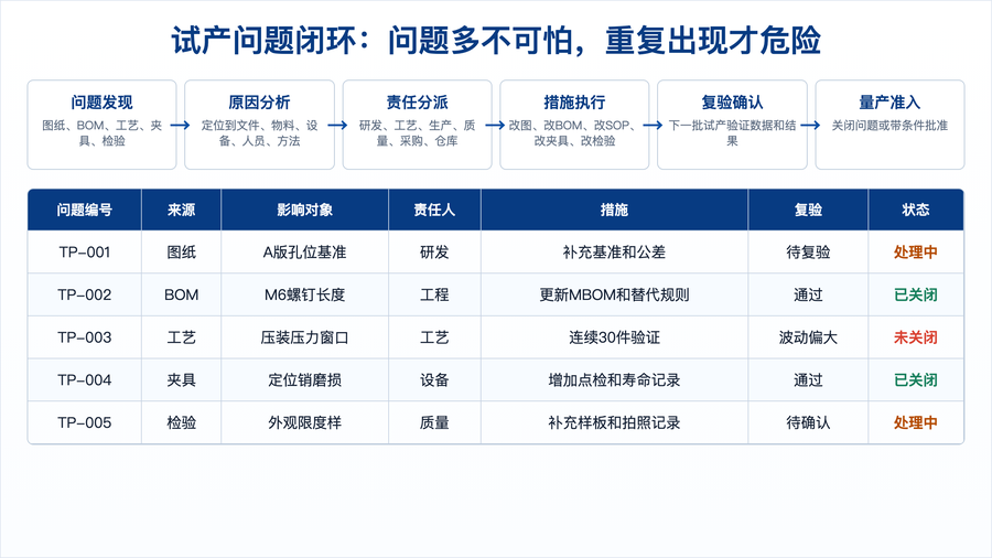 图7:试产问题闭环台账